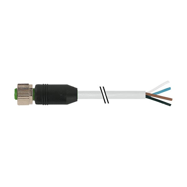 Murrelektronik M12 female 0 Degree with cable, PUR 4x0.75 gy UL/CSA 10m 7000-12221-8621000 - main